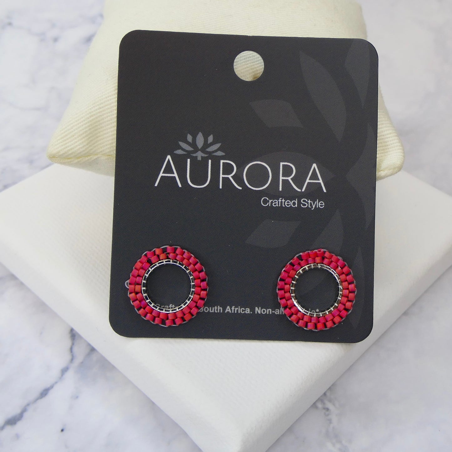 Aurora Crafted Style-Halo Stud in Aperol Spritz (Silver)-Aurora Crafted Style-