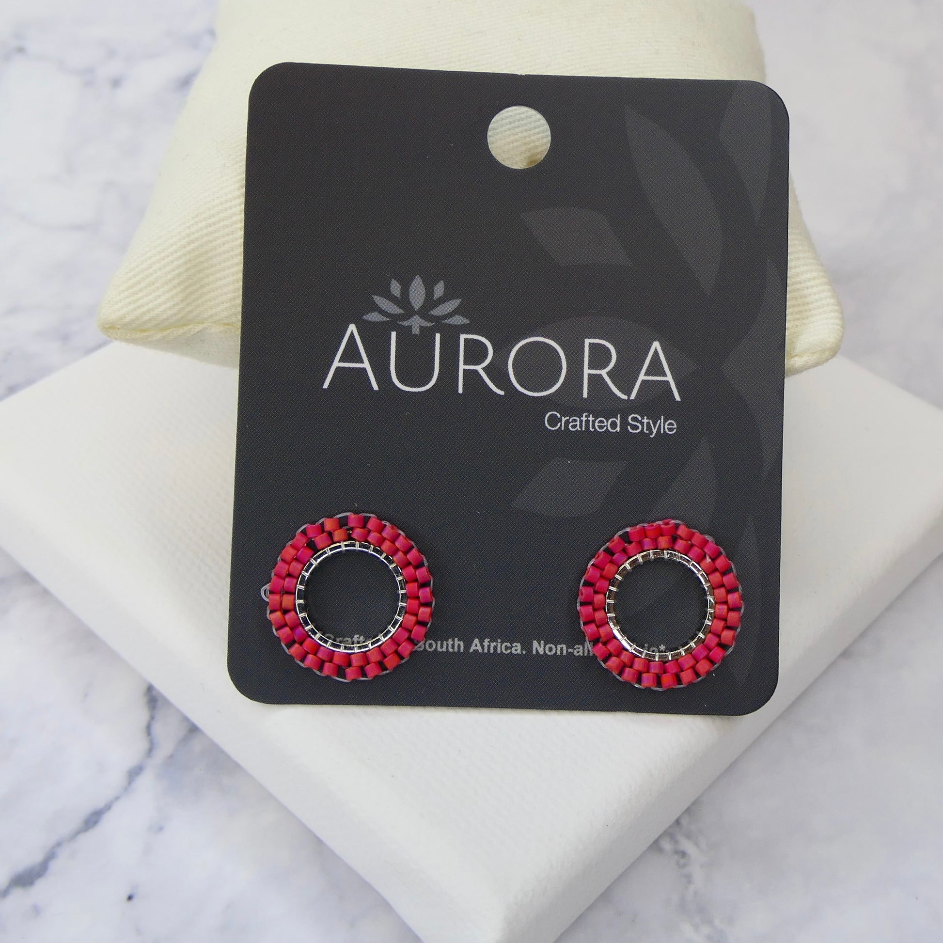 Aurora Crafted Style-Halo Stud in Aperol Spritz (Silver)-Aurora Crafted Style-