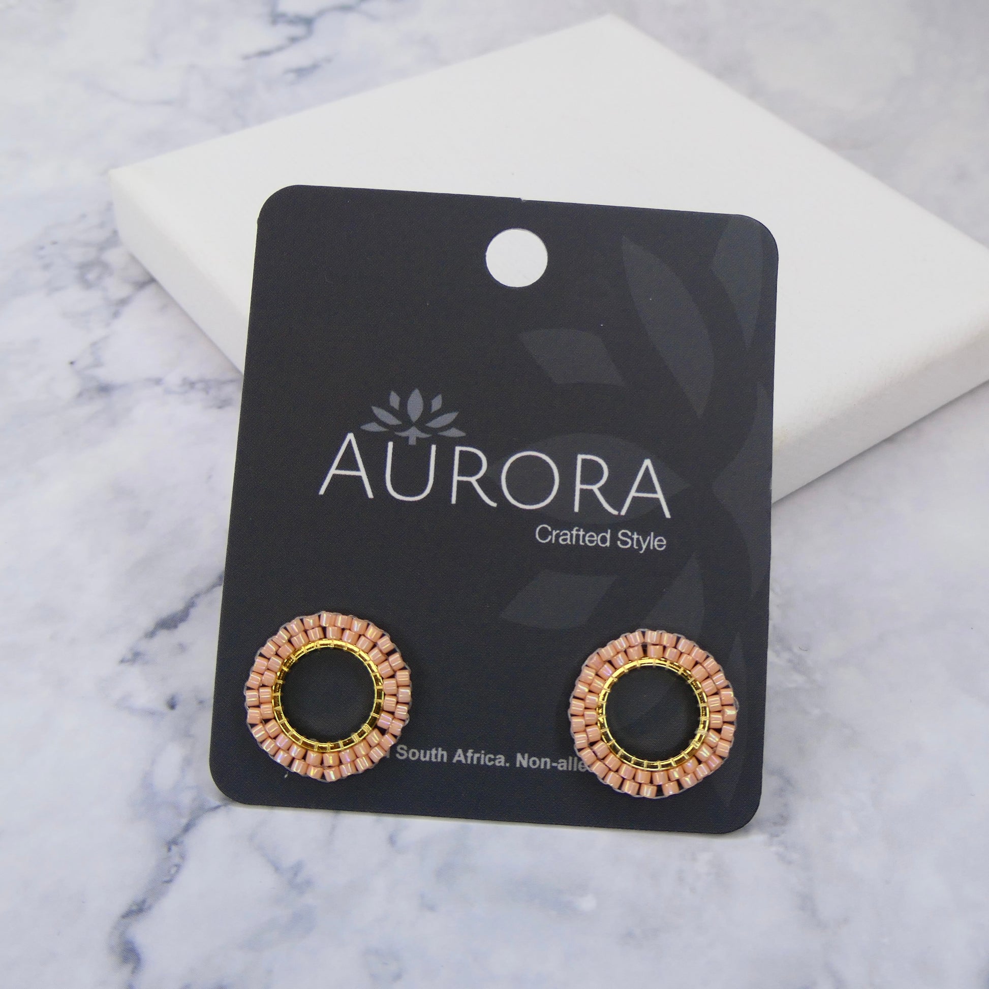 Aurora Crafted Style-Halo Stud Winter Pink (Gold)-Aurora Crafted Style-