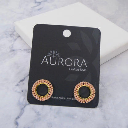 Aurora Crafted Style-Halo Stud Winter Pink (Gold)-Aurora Crafted Style-
