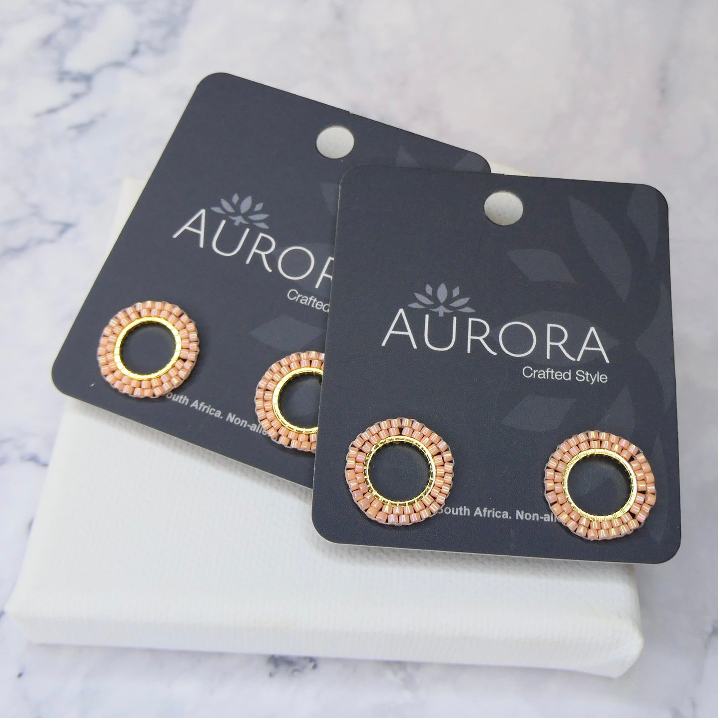 Aurora Crafted Style-Halo Stud Winter Pink (Gold)-Aurora Crafted Style-