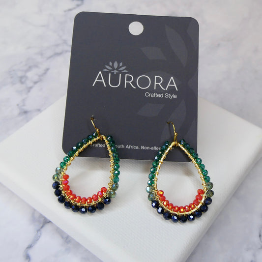 Aurora Crafted Style-Drop & a Half in Zanzibar (Gold)-Earrings-Aurora Crafted Jewellery-