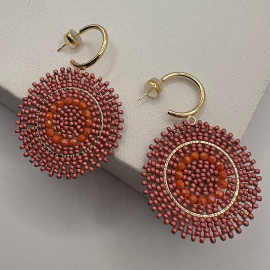 Aurora Crafted Style-Full Moon Reloaded in Blushing Rose (Gold)-Earrings-Aurora Crafted Jewellery-