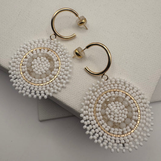 Aurora Crafted Style-Full Moon Reloaded in Angel White (gold)-Earrings-Aurora Crafted Jewellery-
