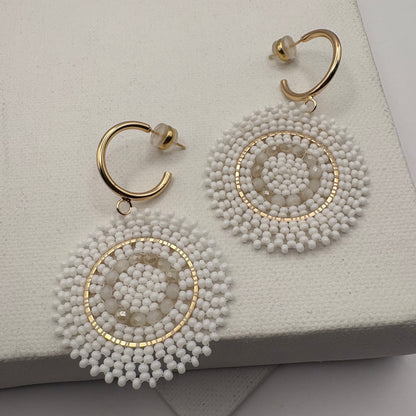 Aurora Crafted Style-Full Moon Reloaded in Angel White (gold)-Earrings-Aurora Crafted Jewellery-
