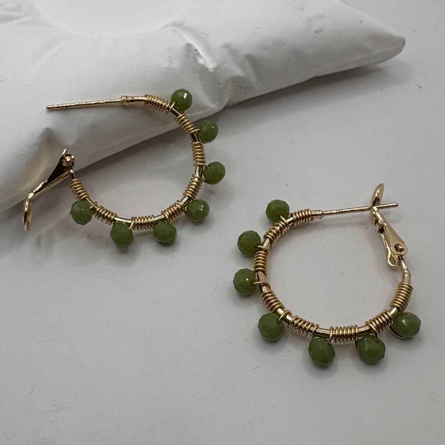 Aurora Crafted Style-Retro Hoop in Tarragon (Gold)-Earrings-Aurora Crafted Jewellery-