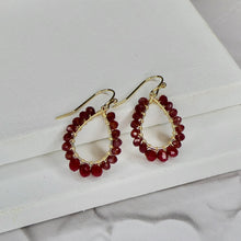 Load image into Gallery viewer, Petite Teardrop in Merlot (Gold)
