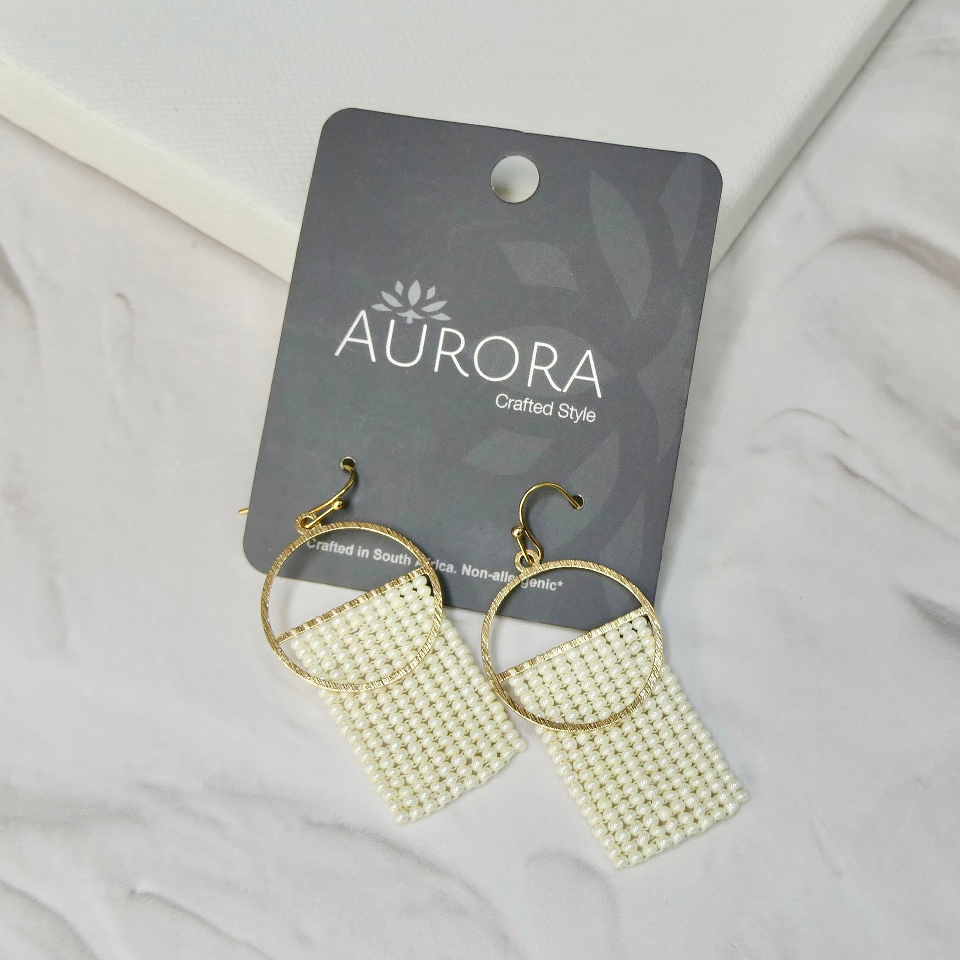 Aurora Crafted Style-Pearl Split Orb (Gold)-Earrings-Aurora Crafted Jewellery-