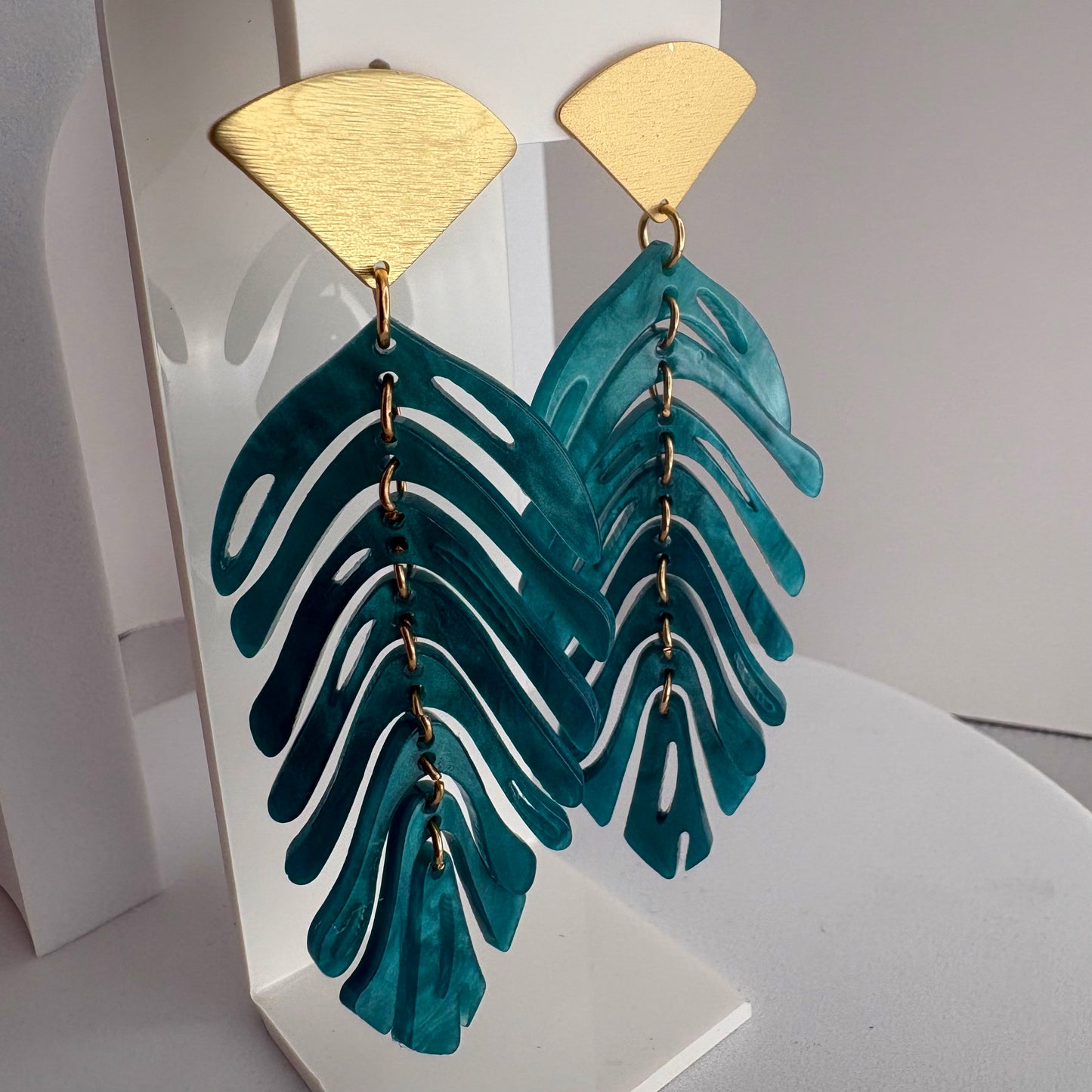Aurora Crafted Style-Delicious Toucan Turquoise (Gold)-Earrings-Aurora Crafted Jewellery-