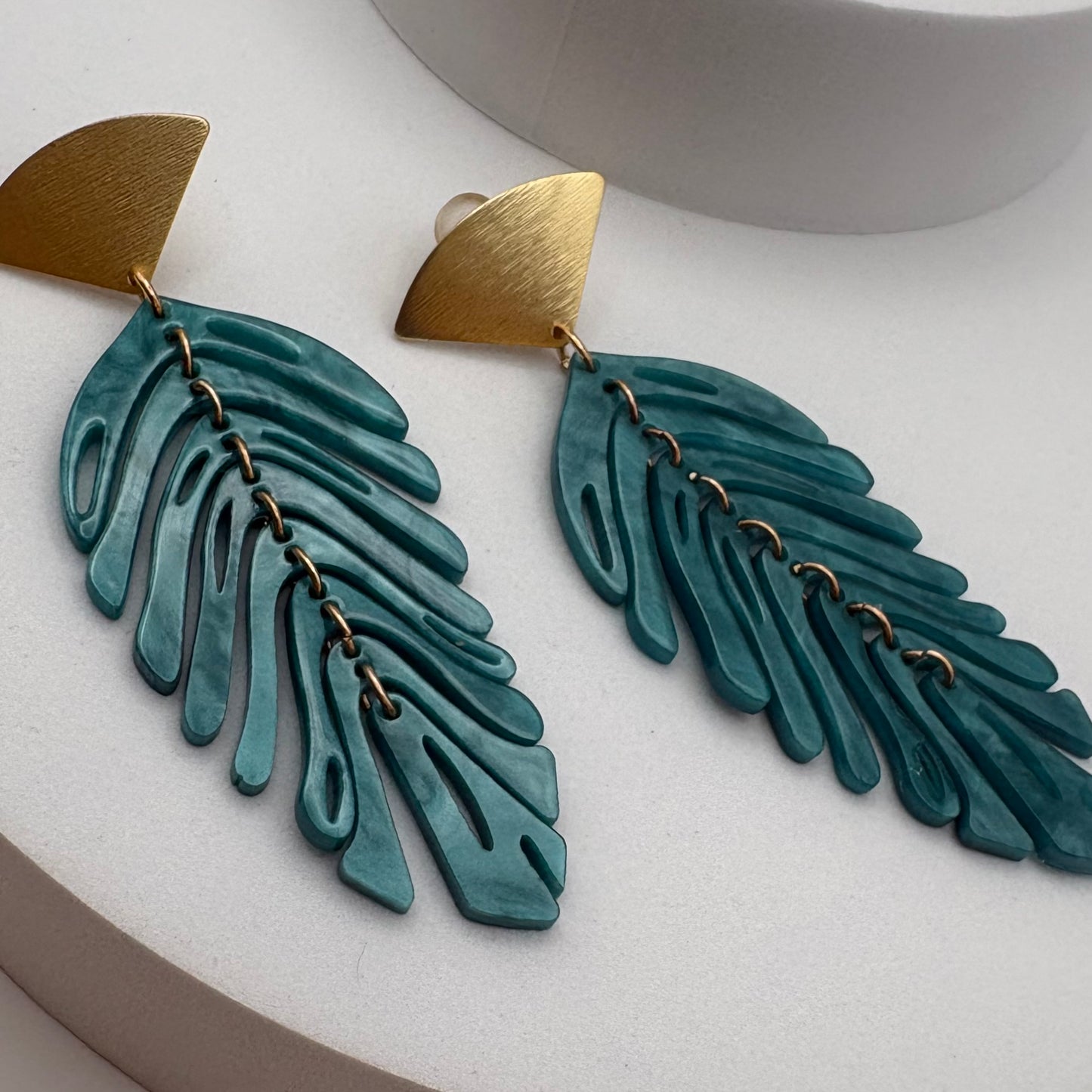 Aurora Crafted Style-Delicious Toucan Turquoise (Gold)-Earrings-Aurora Crafted Jewellery-