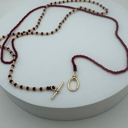 Aurora Crafted Style-Fab Fob in Mulberry Juice (Gold)-NECKLACES-Aurora Crafted Style-