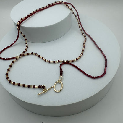 Aurora Crafted Style-Fab Fob in Mulberry Juice (Gold)-NECKLACES-Aurora Crafted Style-