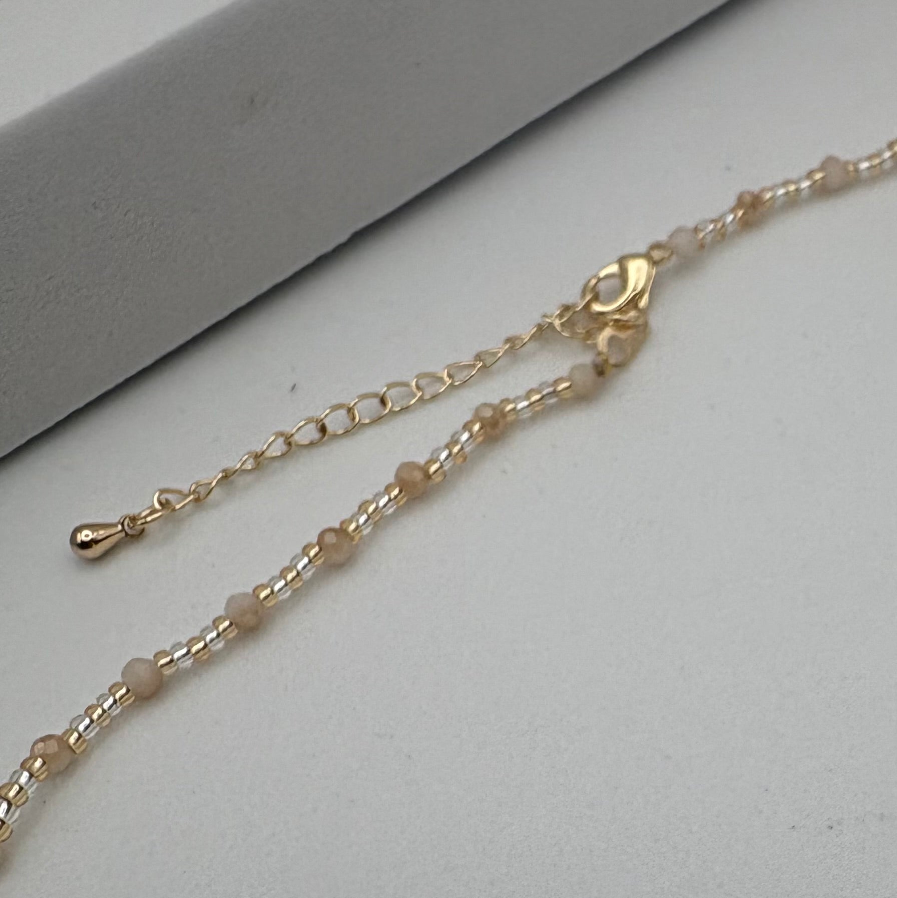 Aurora Crafted Style-Beaded Stack Necklace in Crispy Cream (Gold)-NECKLACES-Aurora Crafted Jewellery-