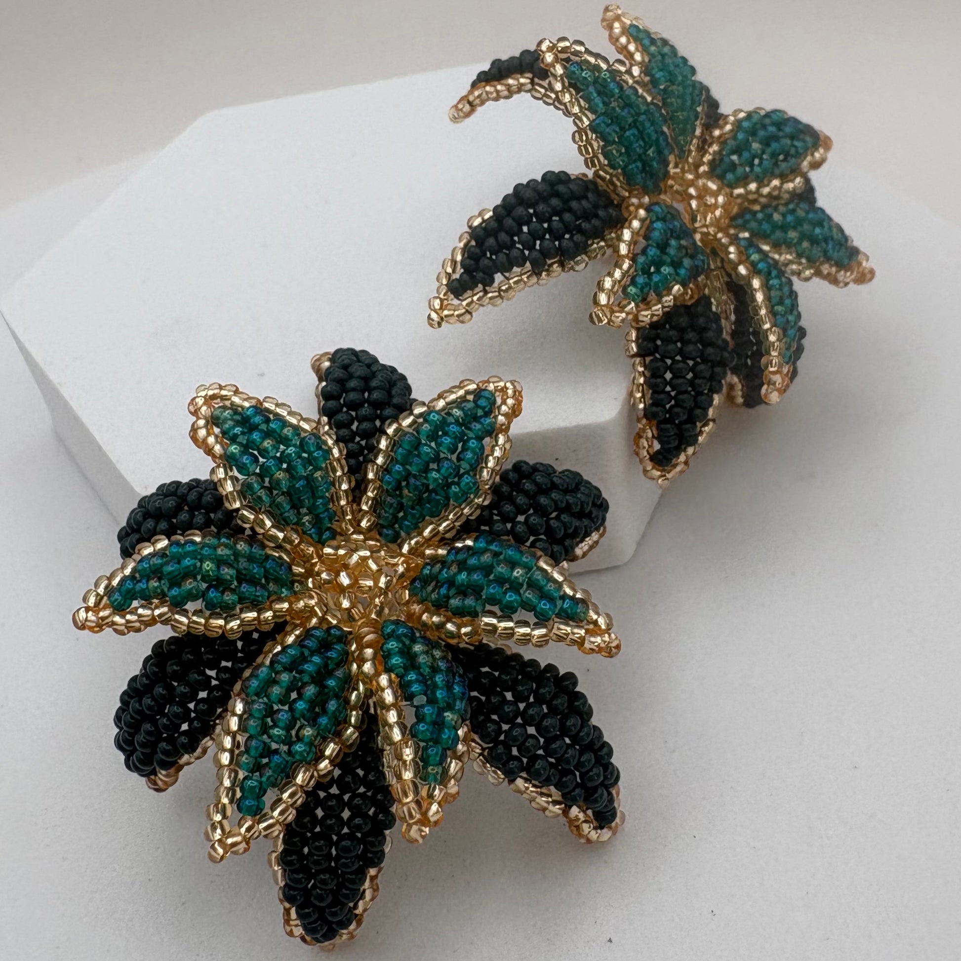 Aurora Crafted Style-Look at me Lily Earring in Tell Tale Teal-Earrings-Aurora Crafted Jewellery-