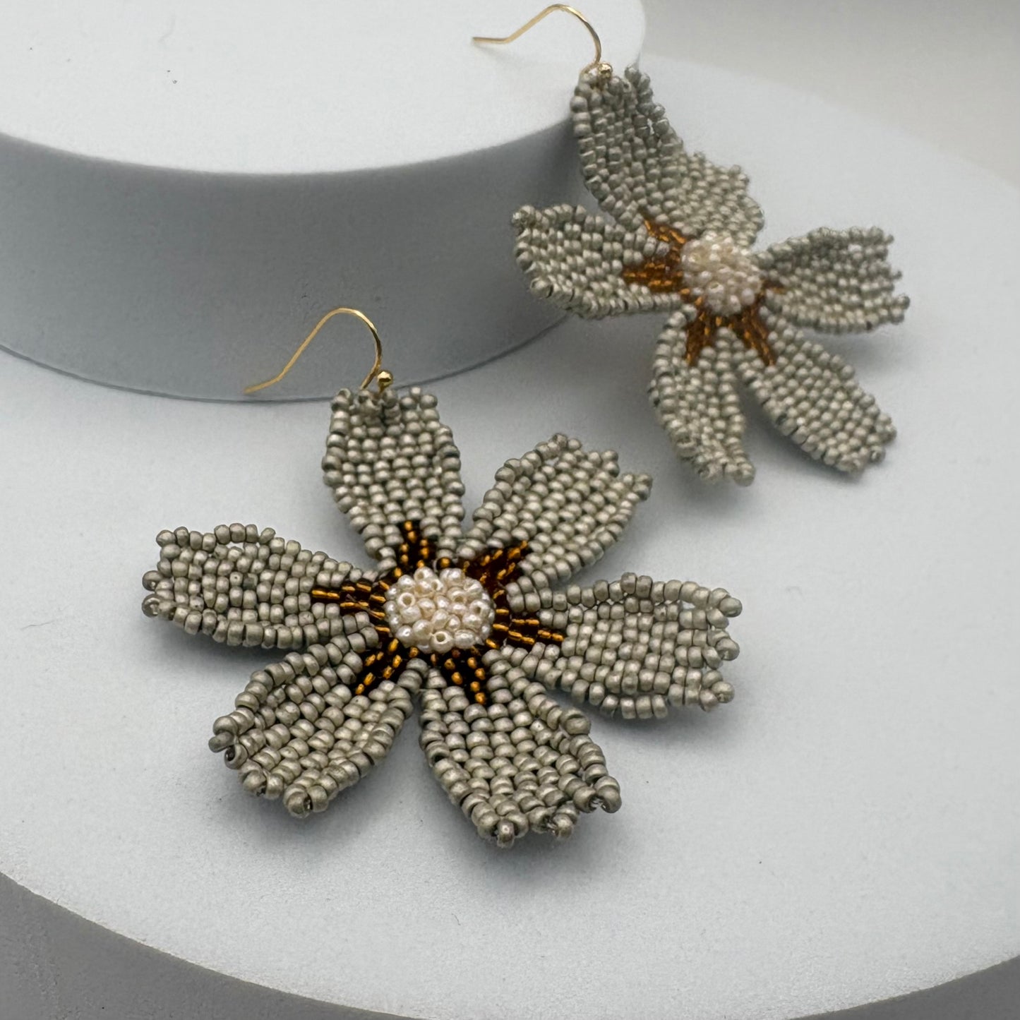 Aurora Crafted Style-Big Basic Bloom in Matte Neutral (Gold)-Earrings-Aurora Crafted Jewellery-