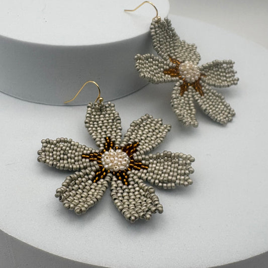 Aurora Crafted Style-Big Basic Bloom in Matte Neutral (Gold)-Earrings-Aurora Crafted Jewellery-