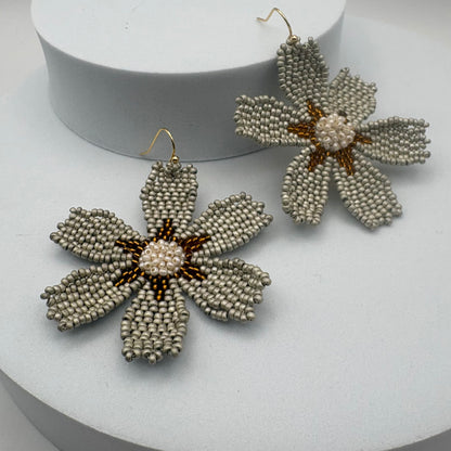 Aurora Crafted Style-Big Basic Bloom in Matte Neutral (Gold)-Earrings-Aurora Crafted Jewellery-
