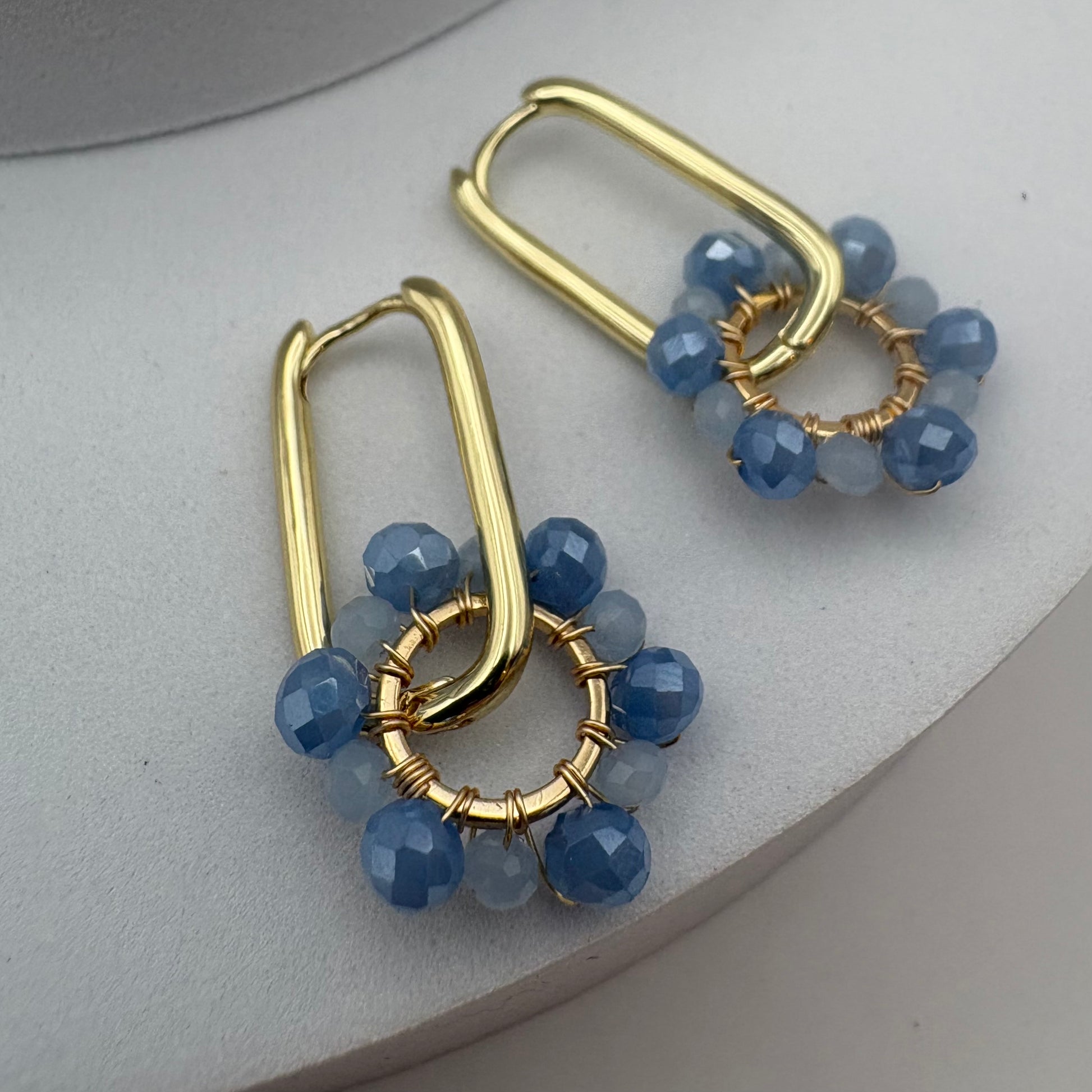 Aurora Crafted Style-Pop Drops in Artic Blue (Gold)-Aurora Crafted Style-