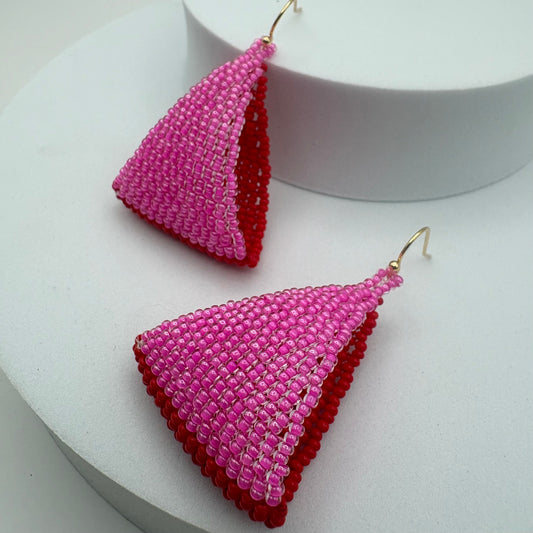 Aurora Crafted Style-Fun Flip in Be my Valentine (Gold)-Earrings-Aurora Crafted Jewellery-