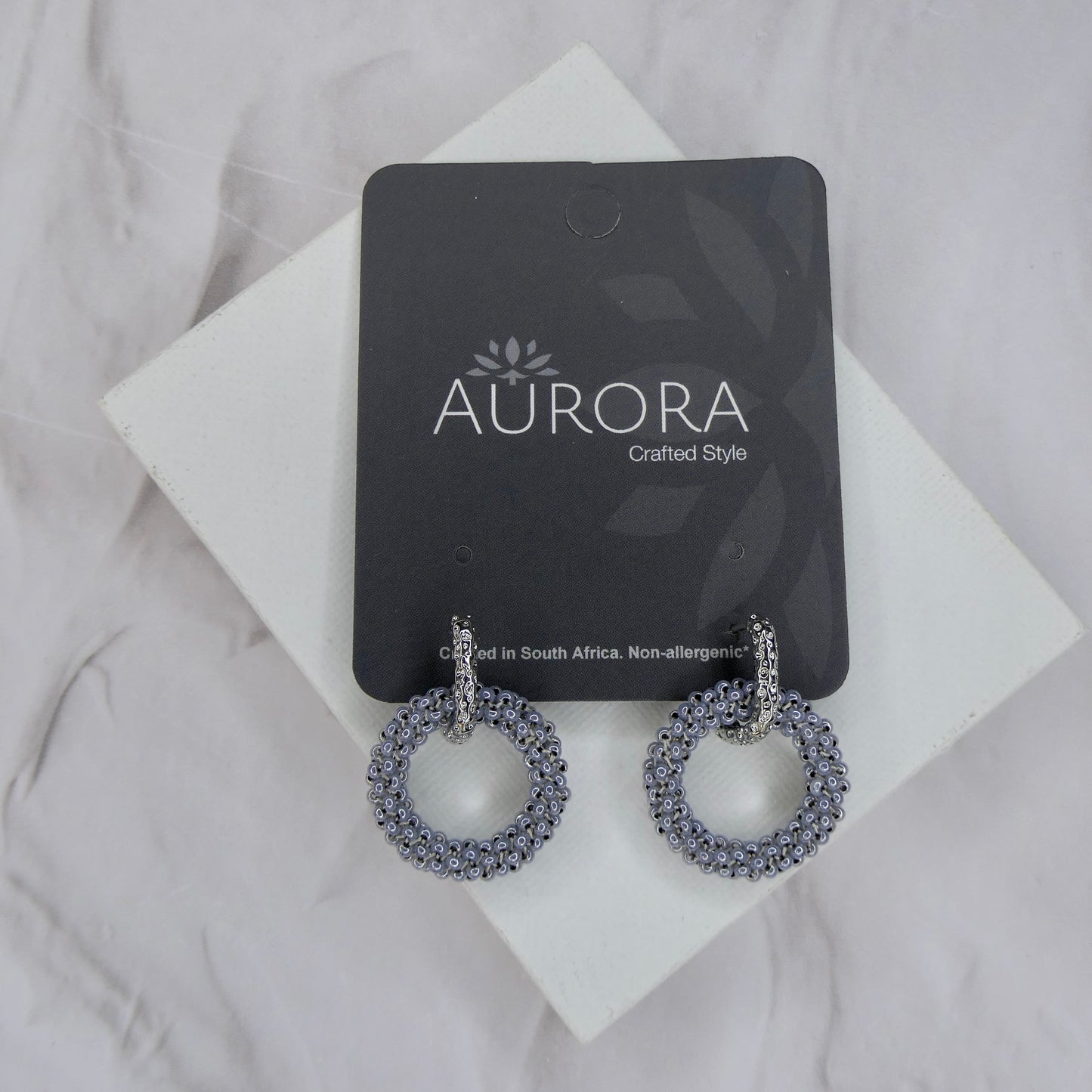 Aurora Crafted Style-Princess Drop in Smokey Blue (Silver)-Earrings-Aurora Crafted Jewellery-