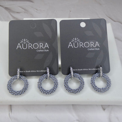 Aurora Crafted Style-Princess Drop in Smokey Blue (Silver)-Earrings-Aurora Crafted Jewellery-