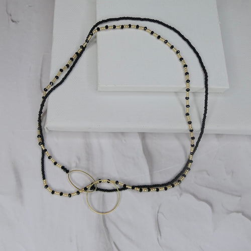 Aurora Crafted Style-Fob Necklace Teal (Gold)-NECKLACES-Aurora Crafted Style-