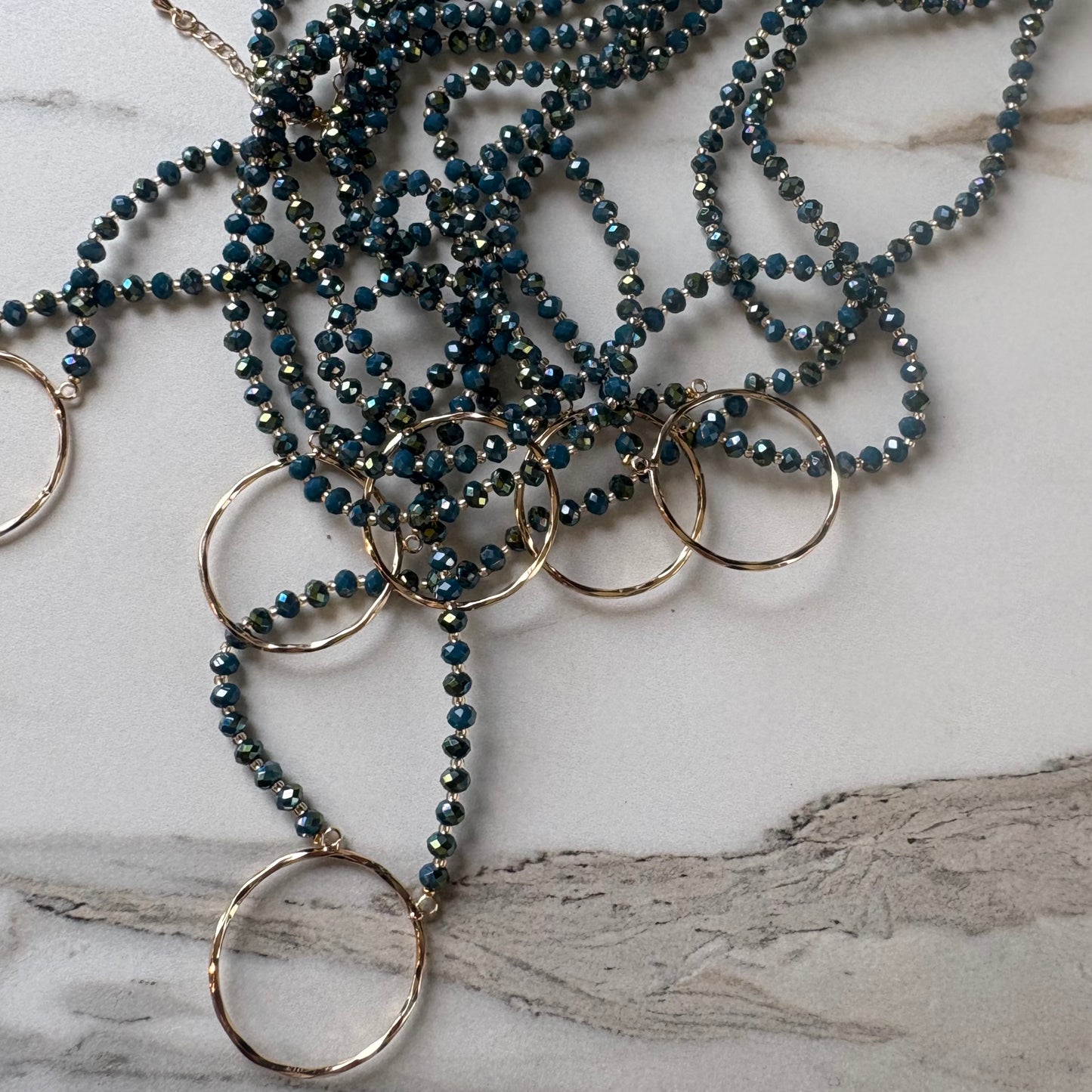 Aurora Crafted Style-Speclace in Peacock (Gold)-NECKLACES-Aurora Crafted Style-