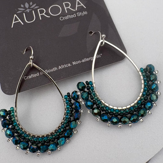 Aurora Crafted Style-Half Frida in Ariel (Silver)-Earrings-Aurora Crafted Jewellery-