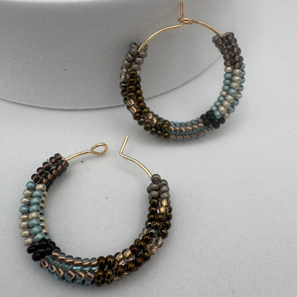 Aurora Crafted Style-Spectrum Hoop in Safari Edition (Gold)-Earrings-Aurora Crafted Jewellery-
