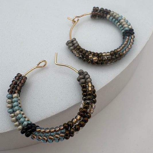Aurora Crafted Style-Spectrum Hoop in Safari Edition (Gold)-Earrings-Aurora Crafted Jewellery-