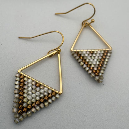 Aurora Crafted Style-Reflection Triangle in Goldish (Gold)-Earrings-Aurora Crafted Jewellery-
