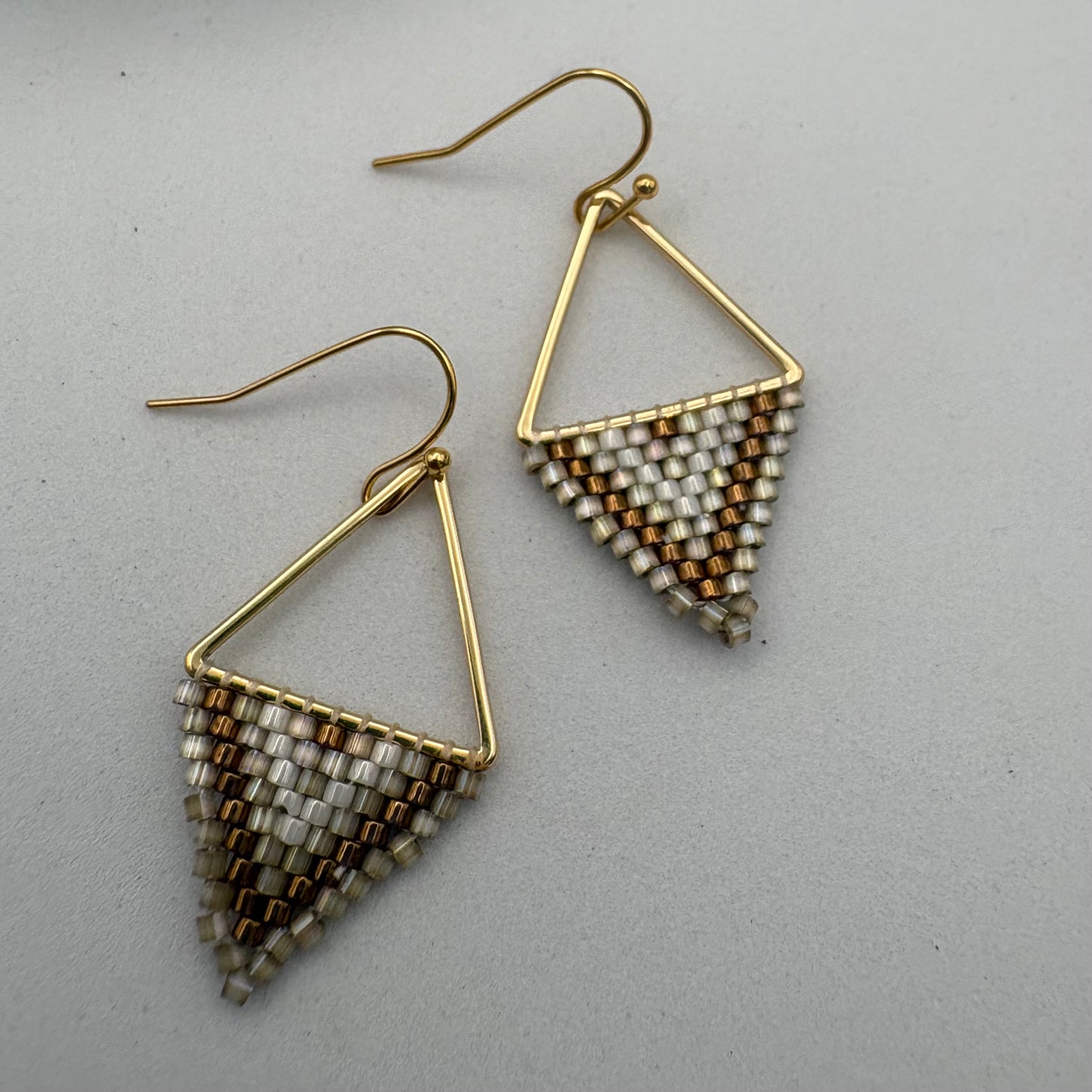 Aurora Crafted Style-Reflection Triangle in Goldish (Gold)-Earrings-Aurora Crafted Jewellery-