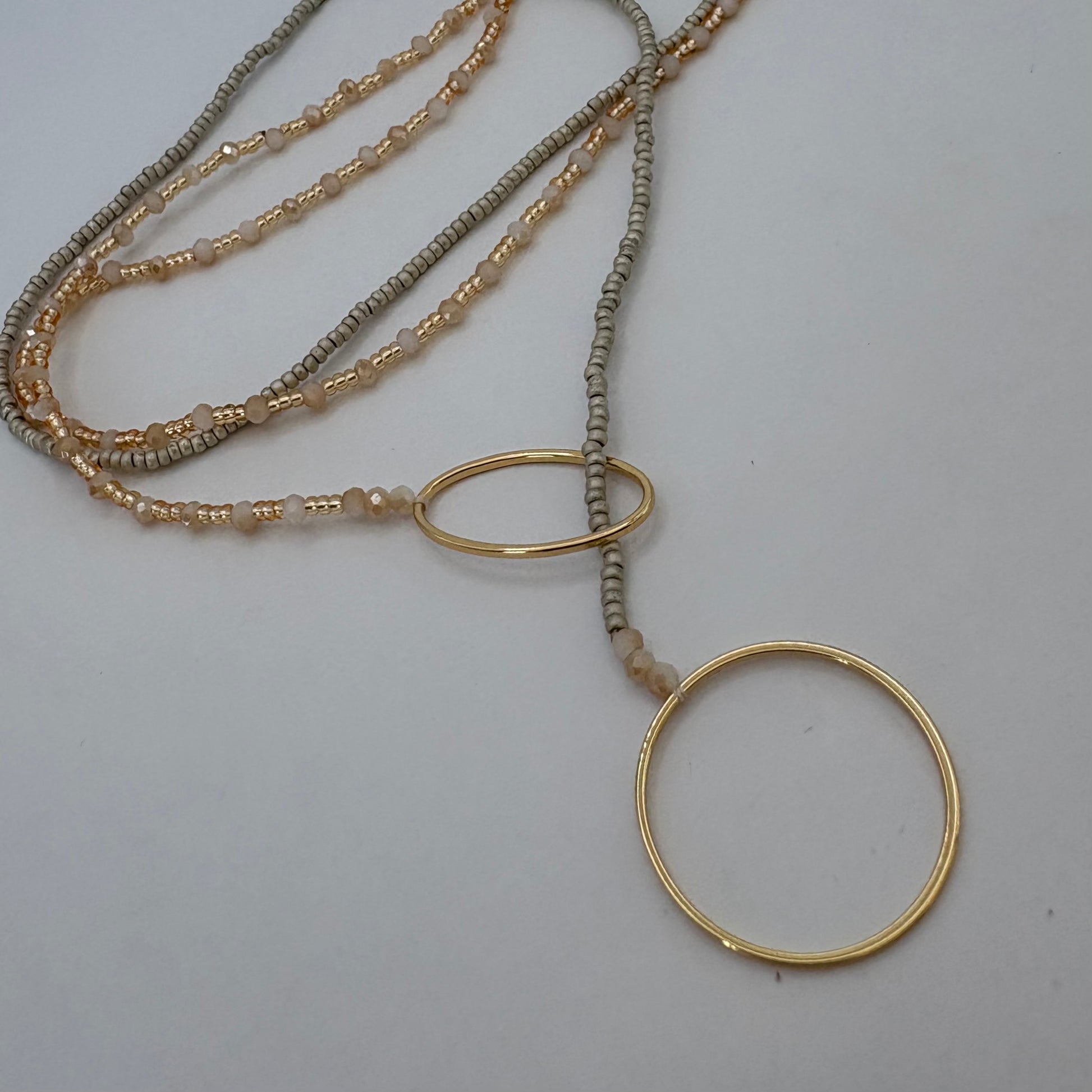 Aurora Crafted Style-4-You Aurora Fob Necklace in Matte Neutral (Gold)-NECKLACES-Aurora Crafted Style-
