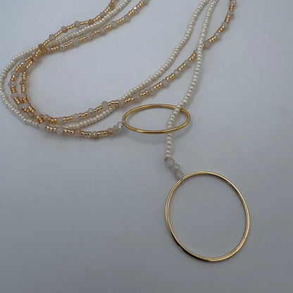 Aurora Crafted Style-4-You Aurora Fob Necklace in Pretty Pearl (Gold)-NECKLACES-Aurora Crafted Style-