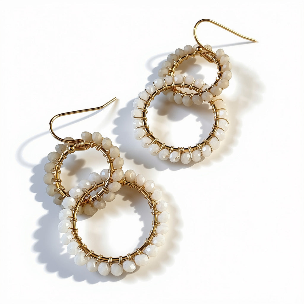Aurora Crafted Style-Infinity Hoop In Dairy (Gold)-Earrings-Aurora Crafted Jewellery-