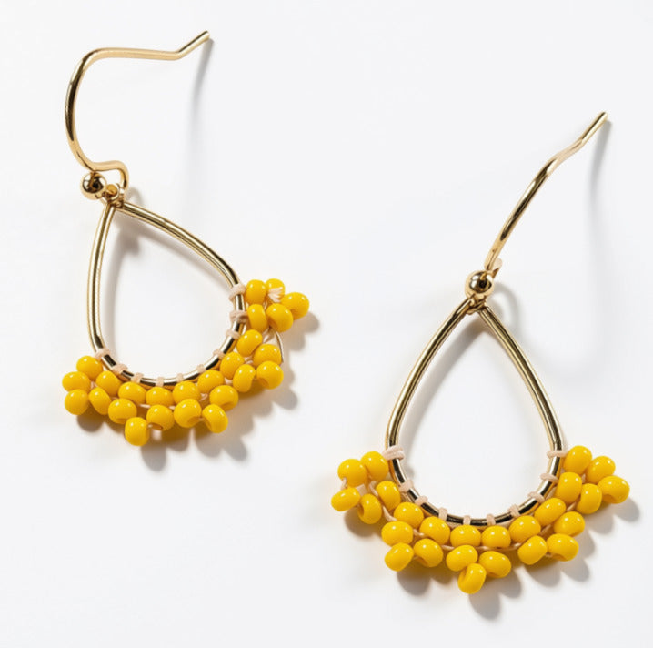 Aurora Crafted Style-Lady Lacie in Sunshine Yellow (Gold)-Earrings-Aurora Crafted Jewellery-
