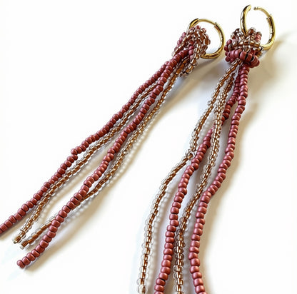 Aurora Crafted Style-Love me Knot Earrings in Blushing Babe (Gold)-Earrings-Aurora Crafted Style-