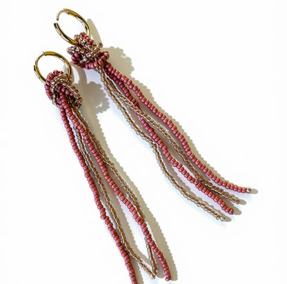 Aurora Crafted Style-Love me Knot Earrings in Blushing Babe (Gold)-Earrings-Aurora Crafted Style-