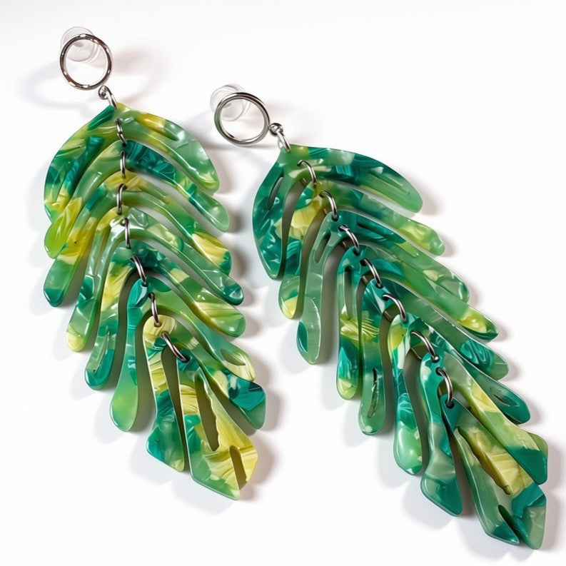 Aurora Crafted Style-Delicious Lemon & Lime (Silver)-Earrings-Aurora Crafted Jewellery-