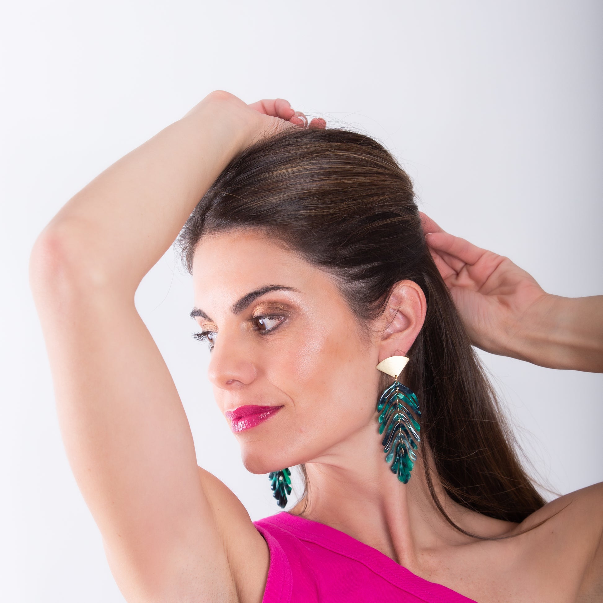 Aurora Crafted Style-Delicious Deep Forest Fronds-Earrings-Aurora Crafted Jewellery-