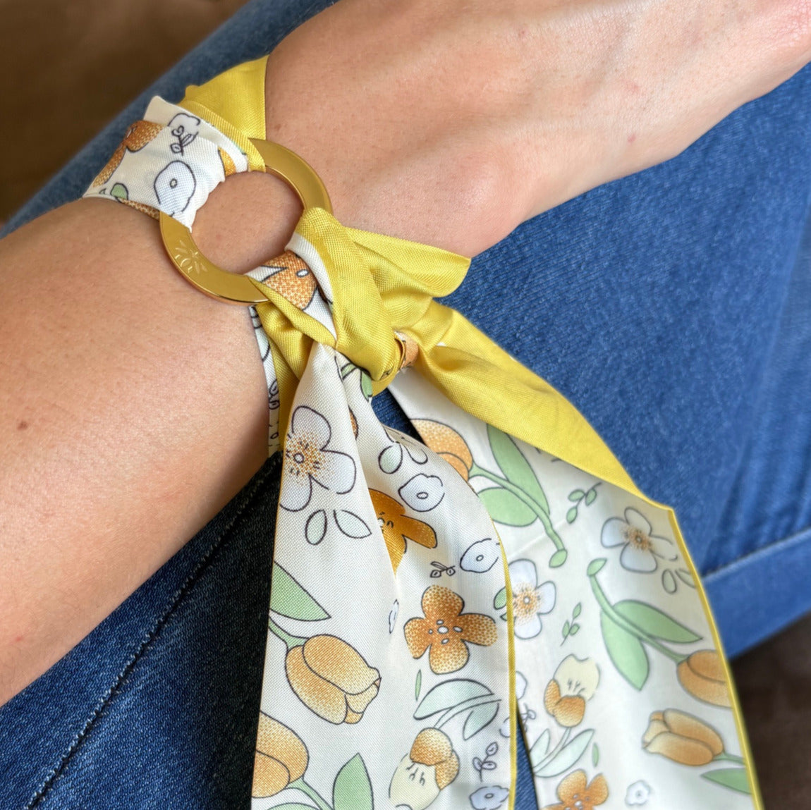 Aurora Crafted Style-Scarflet in Yellow Blossom-BRACELETS-Aurora Crafted Jewellery-