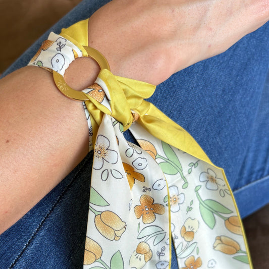 Aurora Crafted Style-Scarflet in Yellow Blossom-BRACELETS-Aurora Crafted Jewellery-