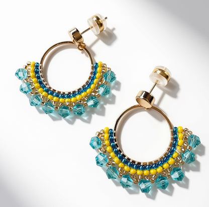 Aurora Crafted Style-Small Frida in Rio (Gold)-Earrings-Aurora Crafted Jewellery-