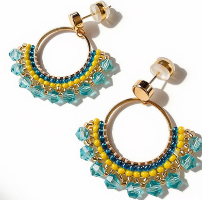 Aurora Crafted Style-Small Frida in Rio (Gold)-Earrings-Aurora Crafted Jewellery-
