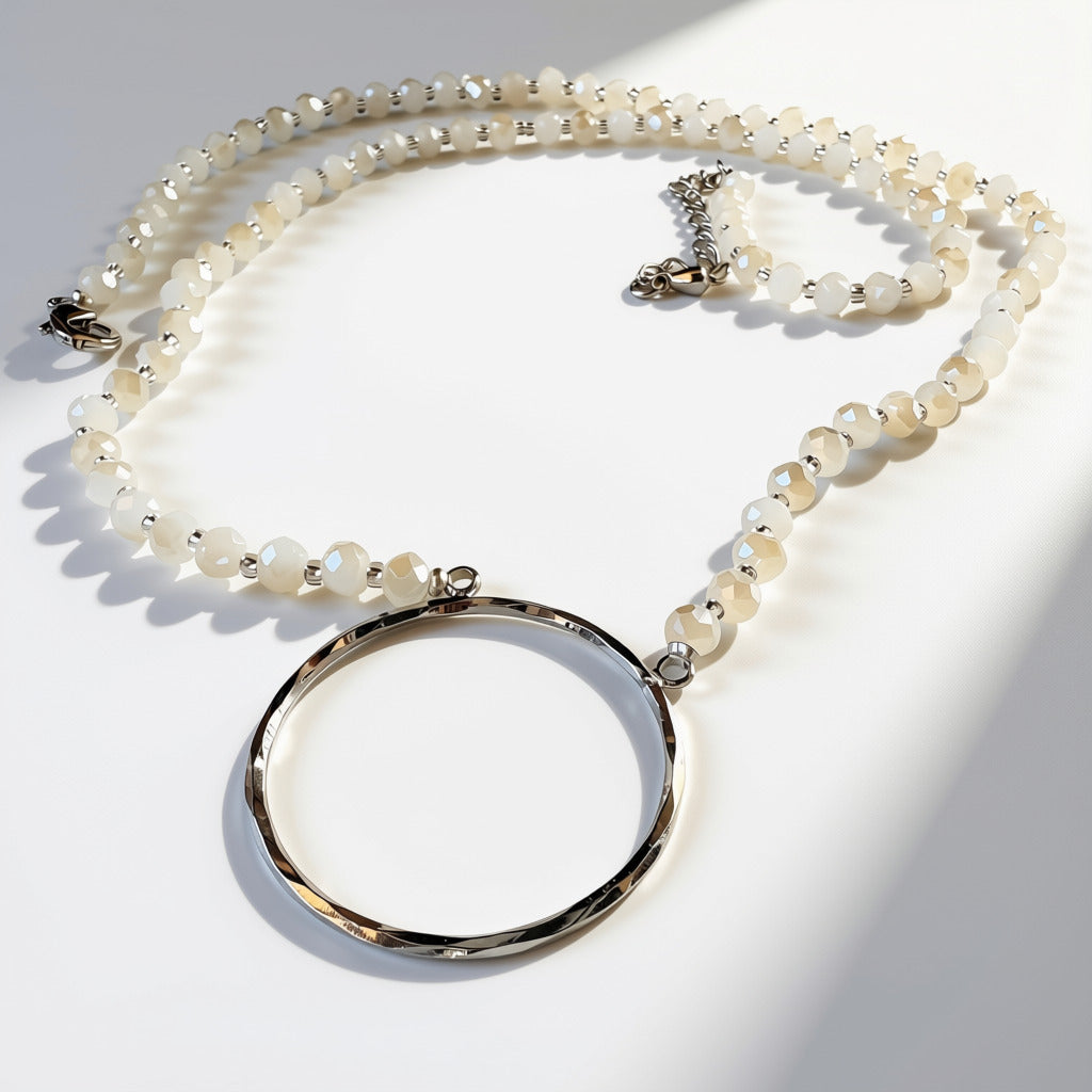 Aurora Crafted Style-Speclace in Oyster (Silver)-NECKLACES-Aurora Crafted Style-