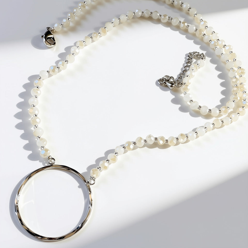 Aurora Crafted Style-Speclace in Oyster (Silver)-NECKLACES-Aurora Crafted Style-