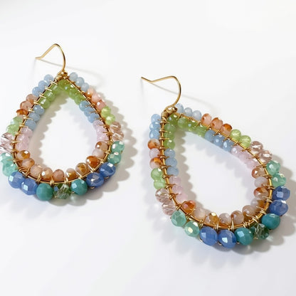 Aurora Crafted Style-Double Burst in Tapestry (Gold)-Earrings-Aurora Crafted Jewellery-