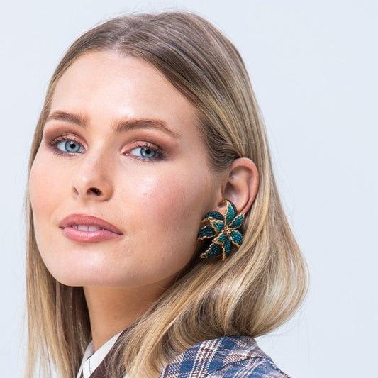 Look at me Lily Earring in Tell Tale Teal