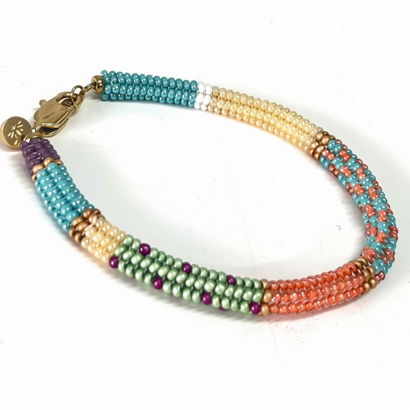 Aurora Crafted Style-Woman in Bloom Life Letters for Her (Gold)-BRACELETS-Aurora Crafted Jewellery-
