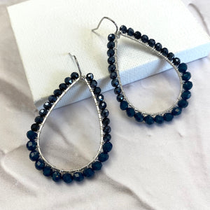 Navy Teardrop (Silver)